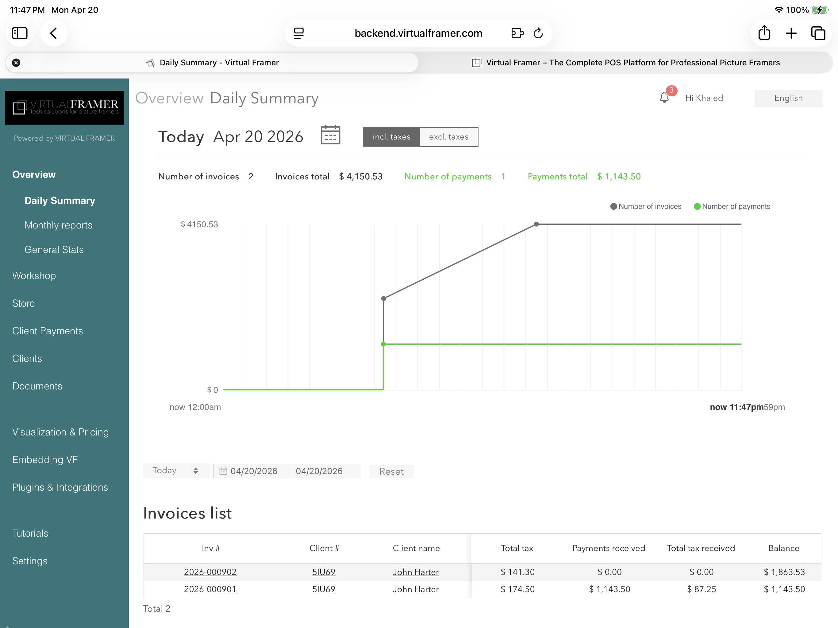 Daily reports
