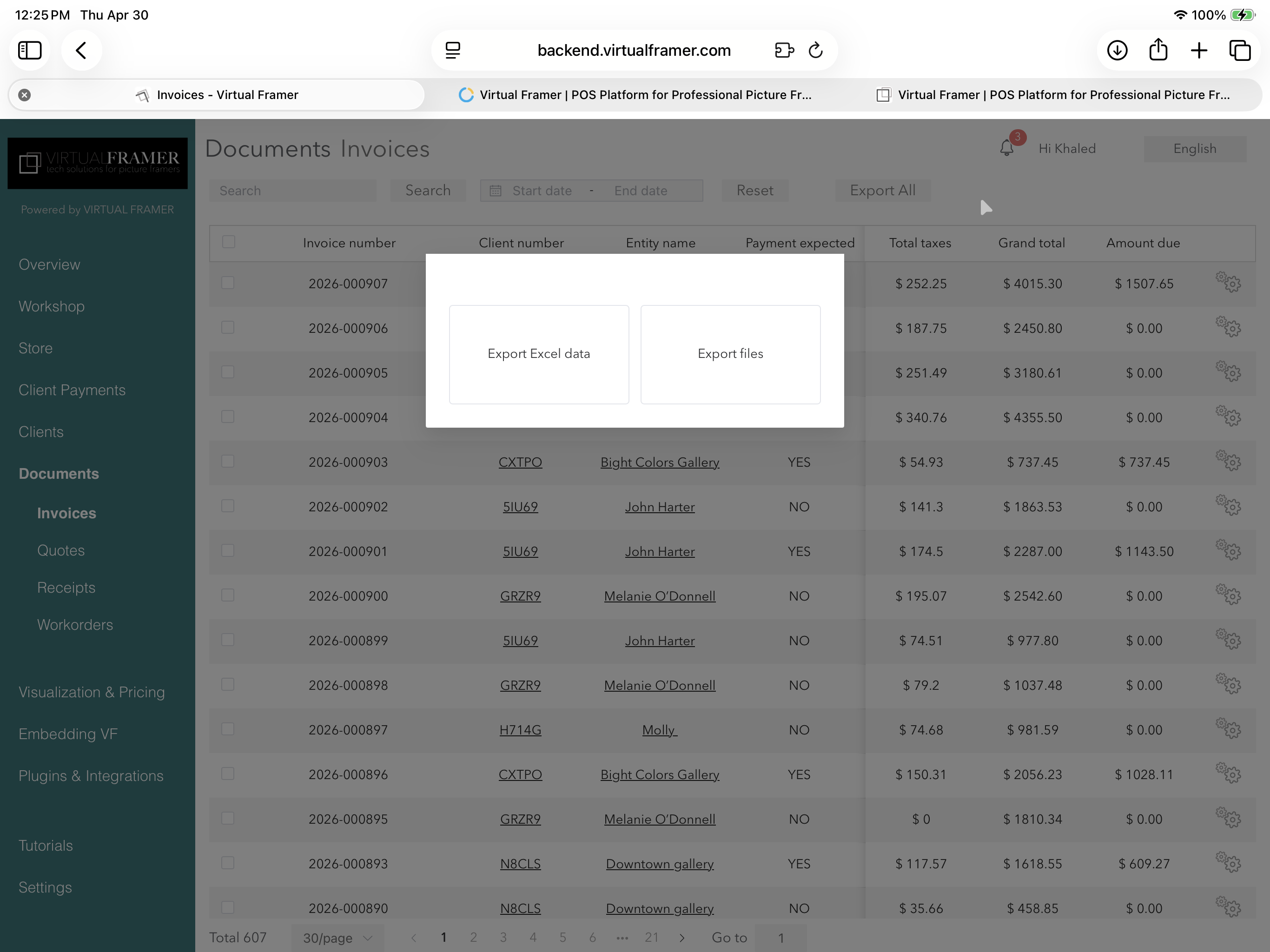 File and data export